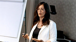 Professor Nancy Rothbard teaching