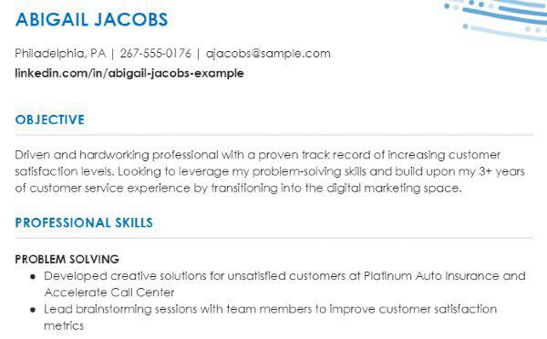 resume sample